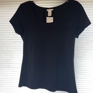 Black short sleeve top